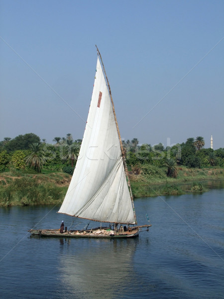 Nile scenery with felucca Stock photo © prill