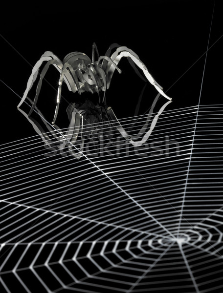 Fém pók pókháló egyszerűsített mesterséges piros Stock fotó © prill