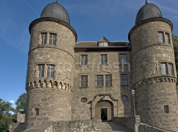 Wertheim Castle detail in front of blue sky Stock photo © prill