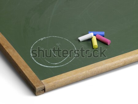 Tableau noir crayons bord vieux utilisé [[stock_photo]] © prill