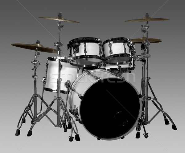 Drum biały szary gradient powrót Zdjęcia stock © prill