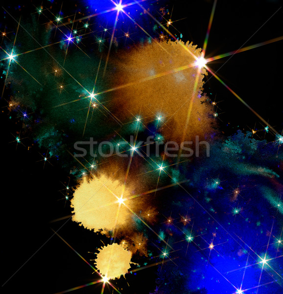Colorat vopsea stele culoare nori negru Imagine de stoc © prill