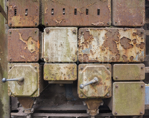 Rusty industrial control capeado detalle Foto stock © prill