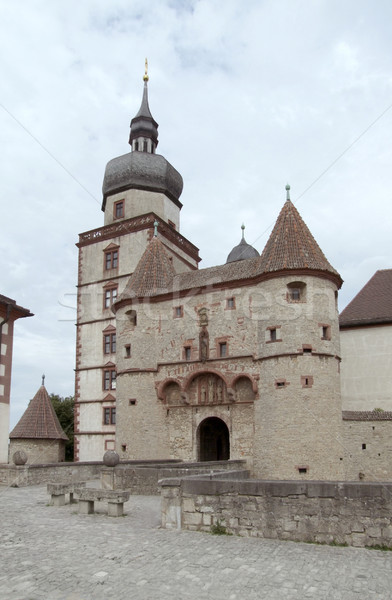 Twierdza zamek budynku kamień architektury dachu Zdjęcia stock © prill