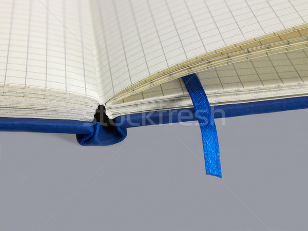 ноутбук закладка открытых синий графа бумаги Сток-фото © prill
