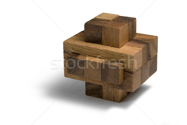 wooden 3D puzzle Stock photo © prill