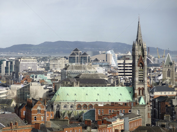 Dublin Irland Ansicht Stadt Kirche Stock foto © prill