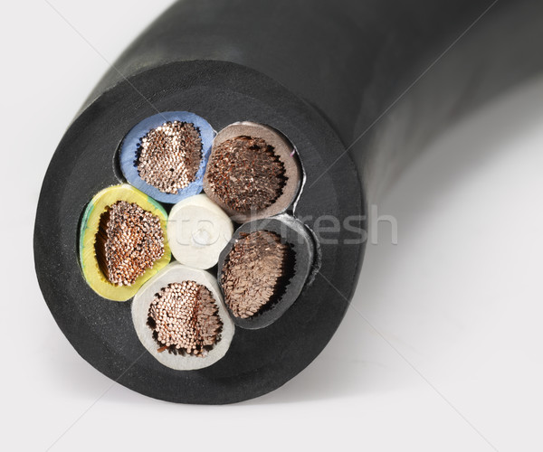 Kabel przekrój duży elektryczne świetle powrót Zdjęcia stock © prill