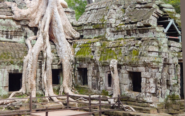 Temple detail at Ankor Thom Stock photo © prill