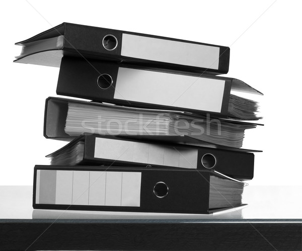 文件夾 辦公桌 表面 白 背面 業務 商業照片 © prill