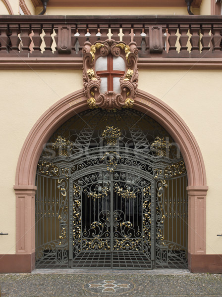 decorative gate in Freiburg Stock photo © prill