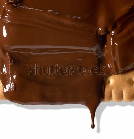 Olvad csokoládé étcsokoládé ropogós étel cukorka Stock fotó © prill