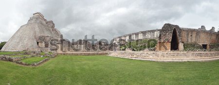 mayan temple in Uxmal Stock photo © prill