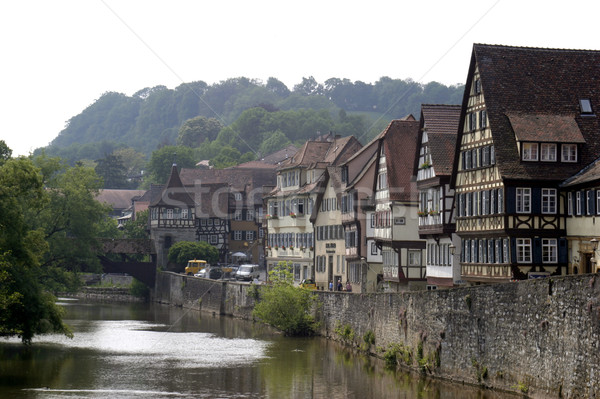 Vieille ville salle paysages petite ville sud Allemagne [[stock_photo]] © prill