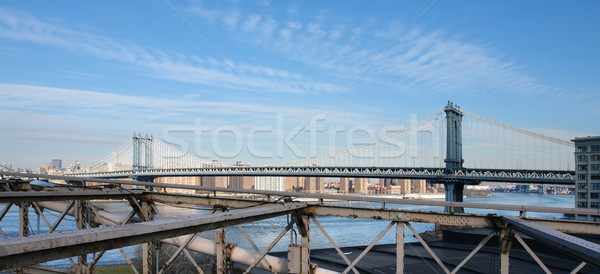 Manhattan Bridge and New York Stock photo © prill