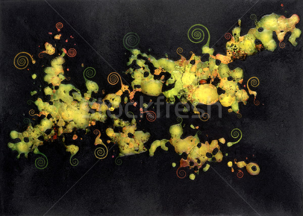 abstract bubbly structure with spiral ornaments Stock photo © prill