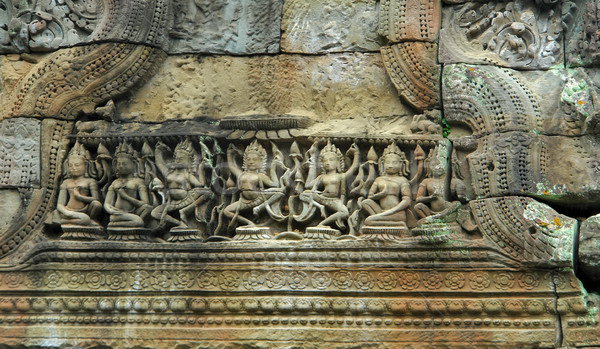 Sculptură mistic templu angkor constructii artă Imagine de stoc © prill