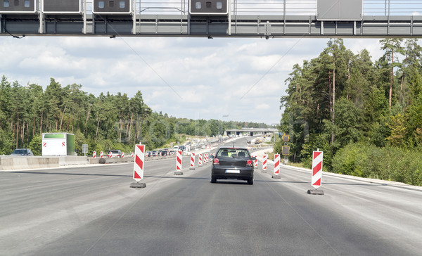 Сток-фото: шоссе · дорожное · строительство · декораций · автострада · Солнечный · лет