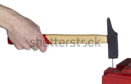 hammering hand Stock photo © prill