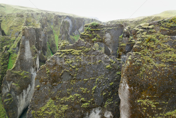 Skała Islandia górskich dekoracje trawy krajobraz Zdjęcia stock © prill