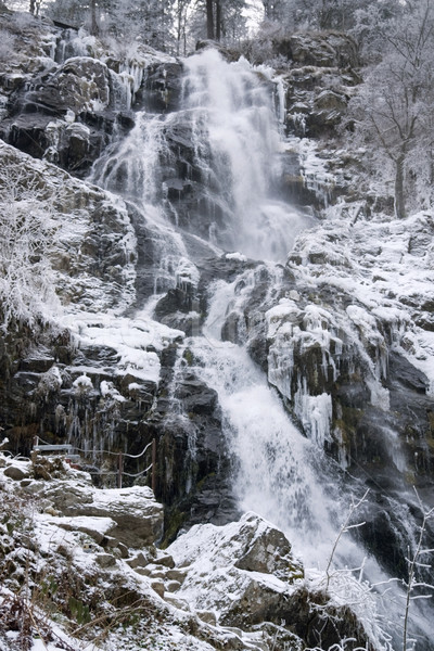 Wasserfall Winter Zeit Detail Stadt schwarz Stock foto © prill