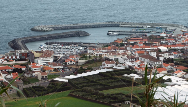 Stock photo: coastal settlement at the Azores