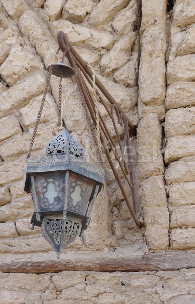 綠洲 路燈 村 埃及 沙漠 石 商業照片 © prill