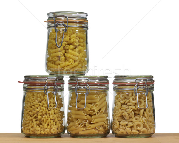 jars with italian pasta Stock photo © prill