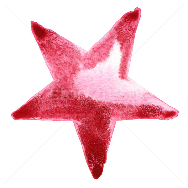 red watercolour star Stock photo © prill