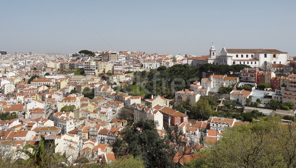 Lissabon panoramisch stad Portugal huis Stockfoto © prill