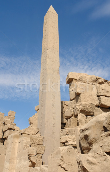 obelisk at Precinct of Amun-Re in Egypt Stock photo © prill