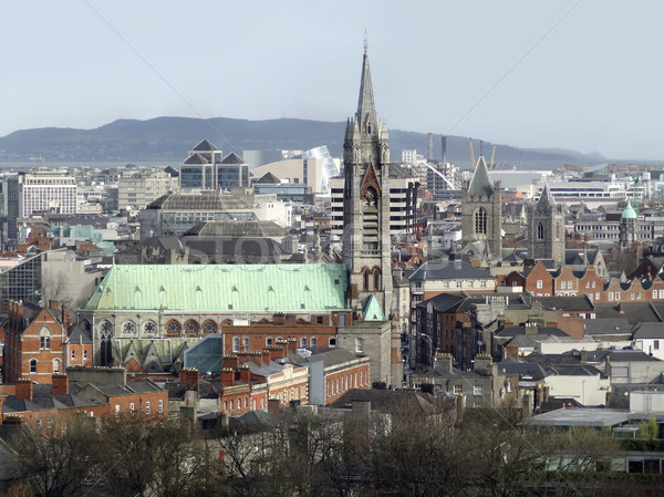 Dublin Irlandia widoku miasta kościoła Zdjęcia stock © prill