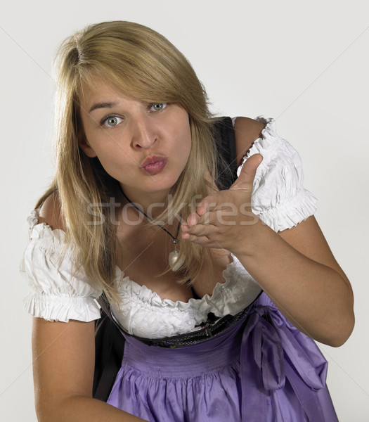 Stock photo: woman in a dirndl
