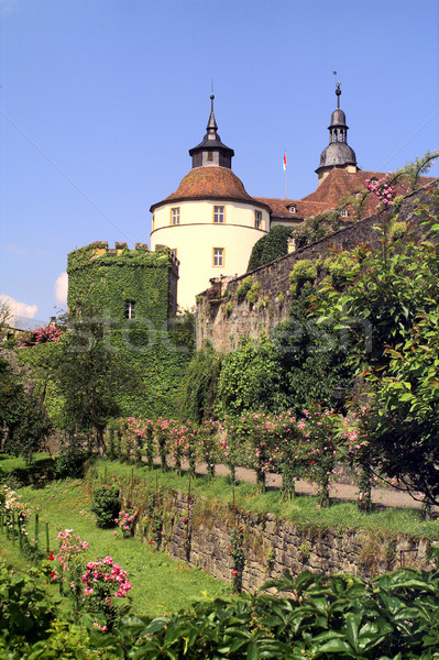 Stockfoto: Kasteel · zomer · tijd · romantische · detail · zuidelijk