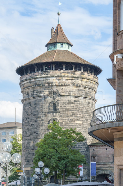 Historisch toren stad gebouw zomer stedelijke Stockfoto © prill