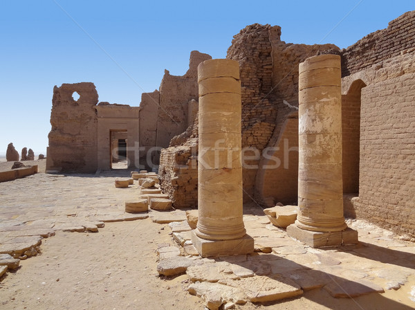 Ruinen archäologische Website Oase Ägypten Bau Stock foto © prill