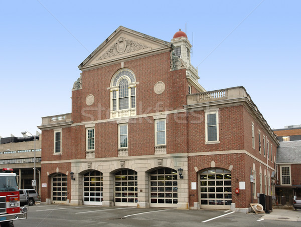 Cambridge straż pożarna detal architektoniczny Massachusetts USA Zdjęcia stock © prill