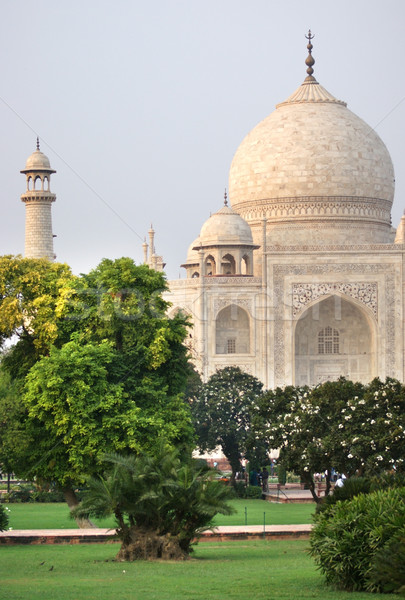 Taj Mahal Mausoleum Indien Abend Zeit Wand Stock foto © prill