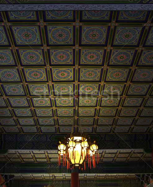 chinese ceiling and lamp Stock photo © prill