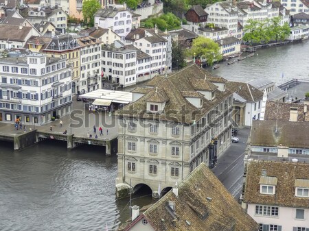 Wertheim aerial view at summer time Stock photo © prill