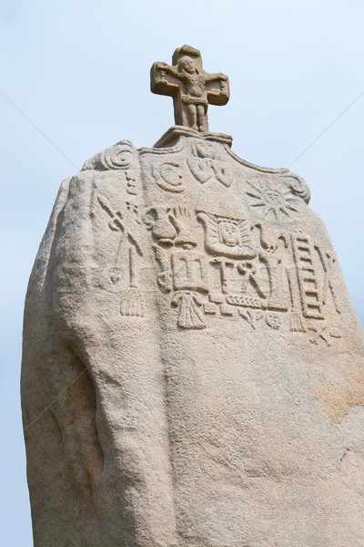 Menhir of Saint-Uzec Stock photo © prill