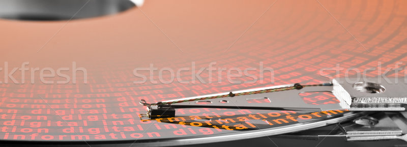 Digitalen Informationen Detail erschossen Festplatte Computer Stock foto © prill