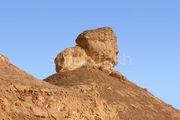 エジプト 白 砂漠 岩石層 自然 風景 ストックフォト © prill