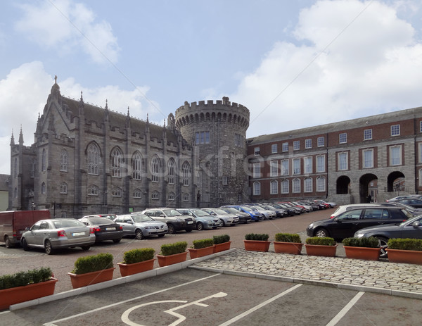 Dublin Burg Irland Haus Auto Stadt Stock foto © prill