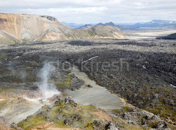 Source chaude Islande paysages eau nature pierre Photo stock © prill