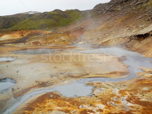 Stockfoto: Thermisch · bad · IJsland · landschap · water · natuur · steen