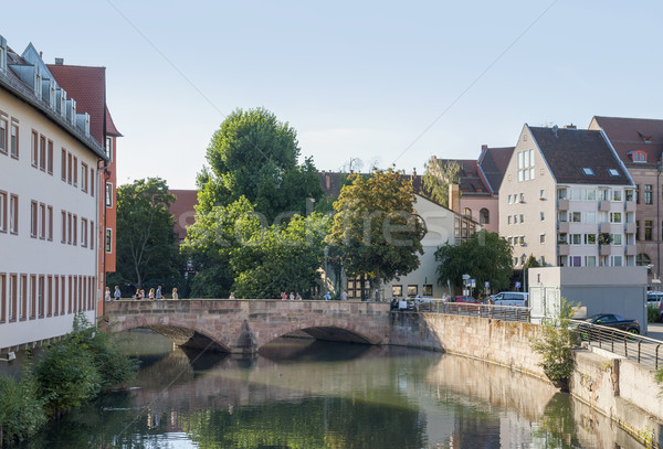 Stad gebouw zomer brug stedelijke Stockfoto © prill