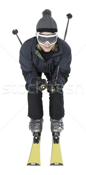 skiing woman Stock photo © prill