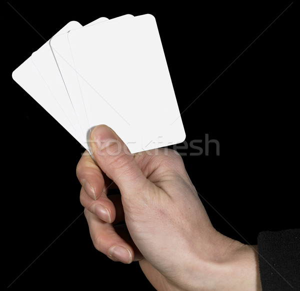 hand and spread cards Stock photo © prill