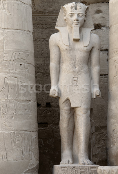 Sculptură luxor templu Egipt vechi Imagine de stoc © prill